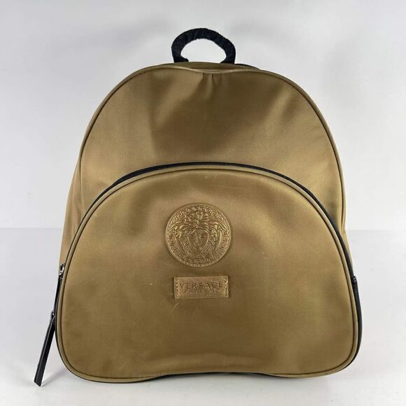 Versace Parfum Backpack Gold Medusa Nylon Casual bag Designer Logo backpack - Picture 1 of 13